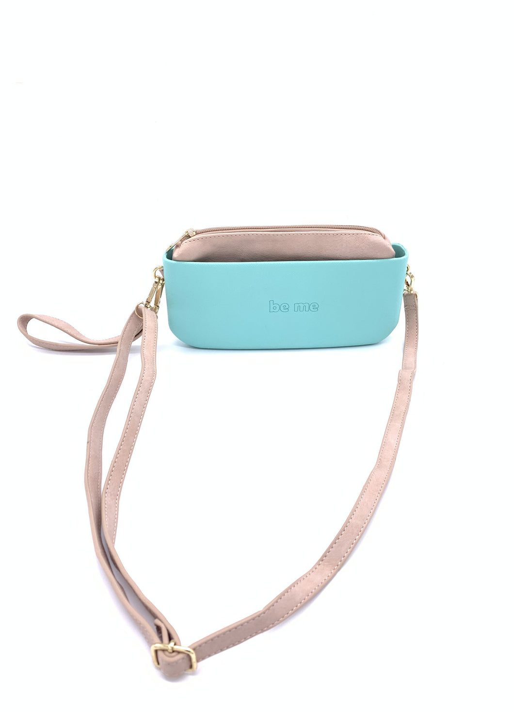 Be Me Baguette Bag - Mint with Beige