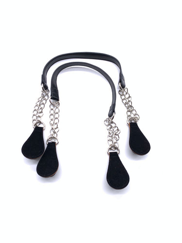 Be Me Bag Handles - Short Black with Chains