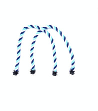 Load image into Gallery viewer, Be Me Bag Handles - Blues &amp; White Ropes