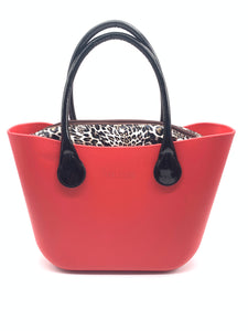 Be Me Bag- Classic Red X Leopard X Black Patent Leather Handles